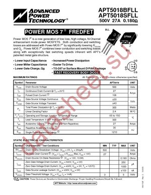 APT5018SFLLG datasheet  